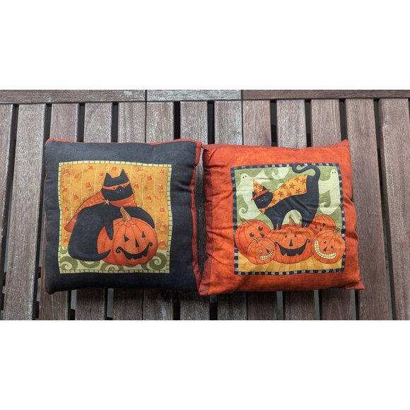 💜Handmade Halloween Cat Pillows (Set of 2) - Picture 5 of 9